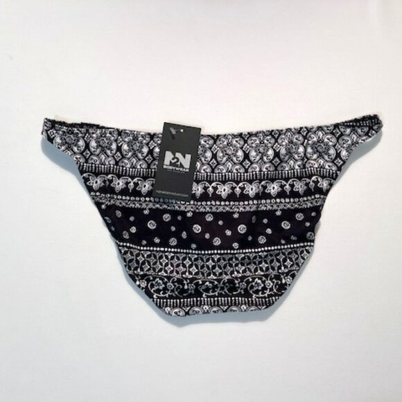N2N Bodywear Size M Provence Micro Bikini - Black/White - Batik Design - Picture 8 of 12